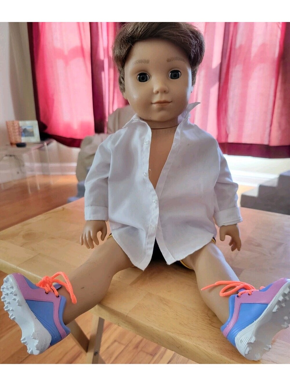 American Girl 18" Boy Doll Truly Me Caramel Hair Blue Eyes Retired